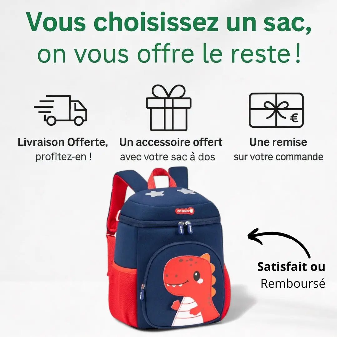 Cartable Garçon Maternelle - Dinosaure et Confortable | Havresacs HavreSacs