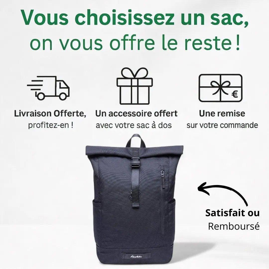 Sac à Dos Roll-Top Étanche 18L - Homme/Femme | Havresacs HavreSacs