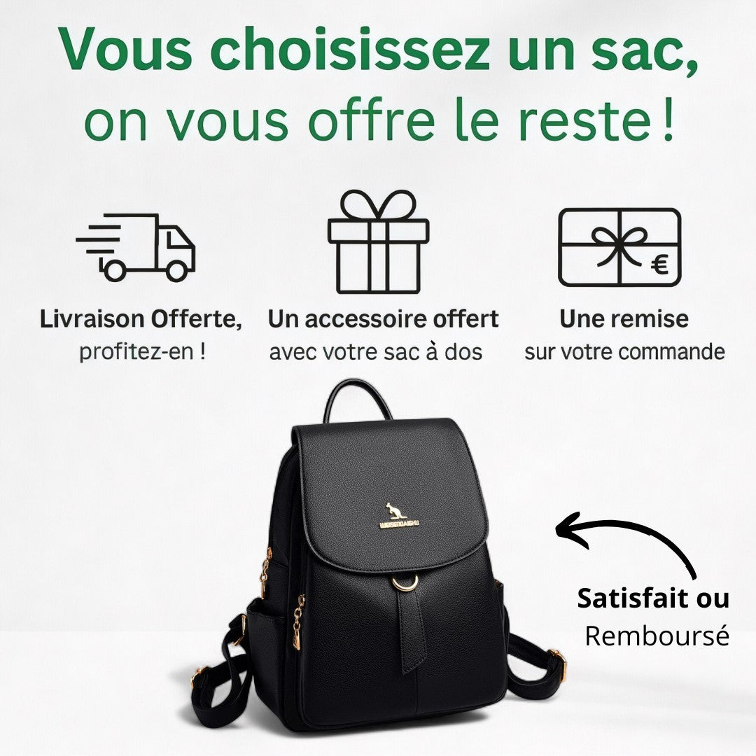 Sac à Dos Femme Cuir 18L - Élégant & Fashion | Havresacs