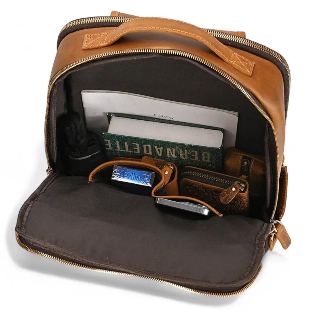 Sac à dos en cuir vintage pour homme tendance, pc 15" - Havresacs - HavreS