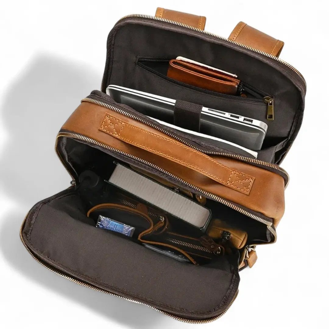 Sac à dos en cuir vintage pour homme tendance, pc 15" - Havresacs - HavreS