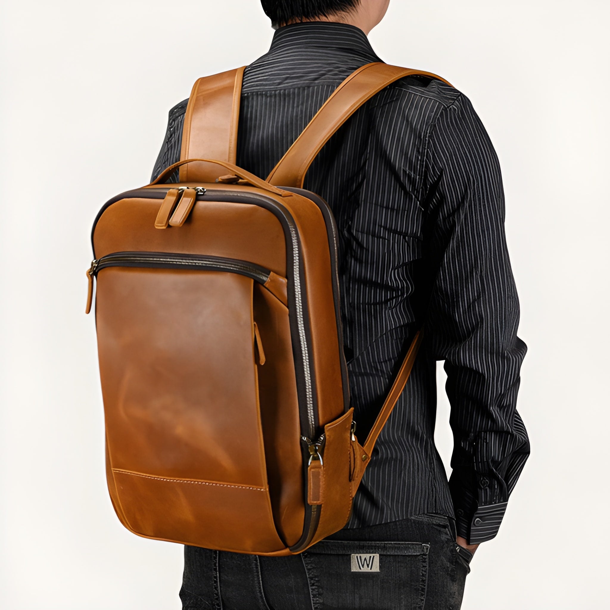 Sac à dos en cuir vintage pour homme - UrbanRetro - Havresacs