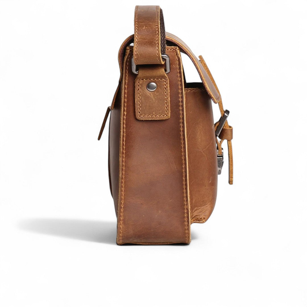 Sac Bandoulière Cuir Véritable Vintage Homme 7L – Chic | Havresacs