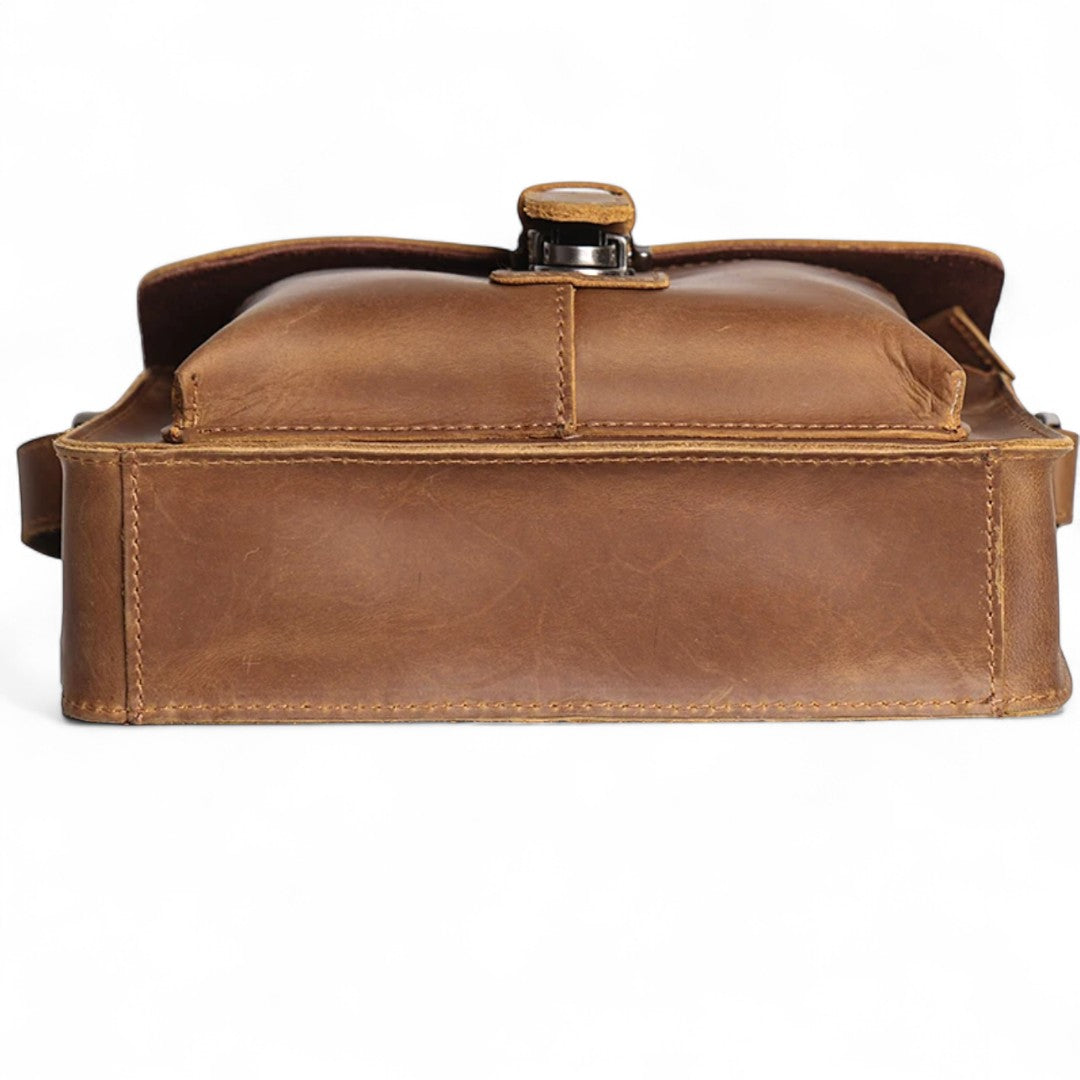 Sac Bandoulière Cuir Véritable Vintage Homme 7L – Chic | Havresacs