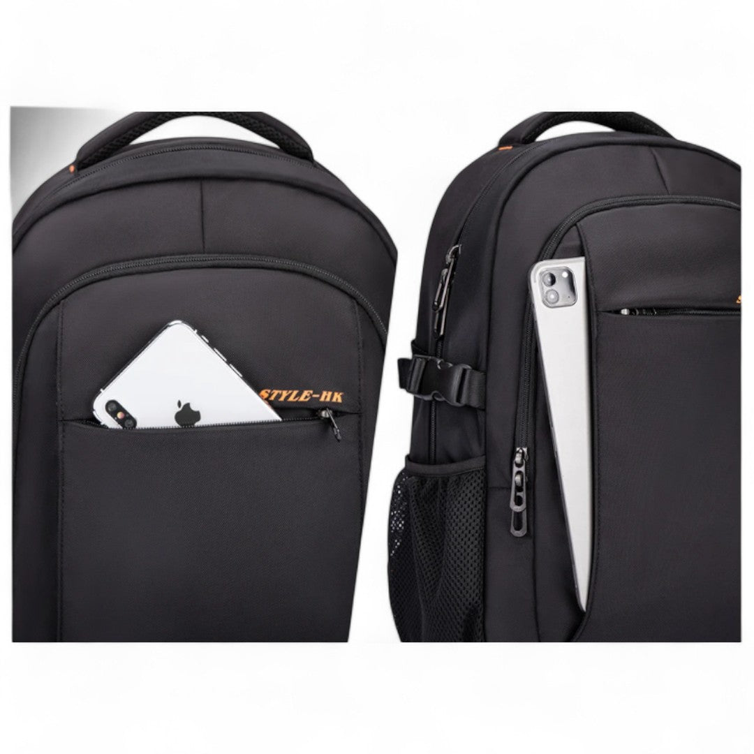 Sac à dos voyage noir de 30L – Étanche, Connecté & PC 15,6" HavreS