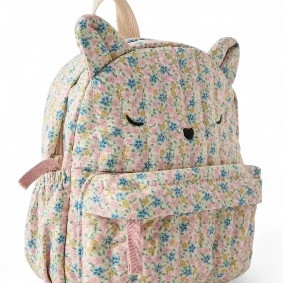 Cartable Maternelle Fille Fleuri Chat - Confort/Douceur | Havresacs HavreSacs