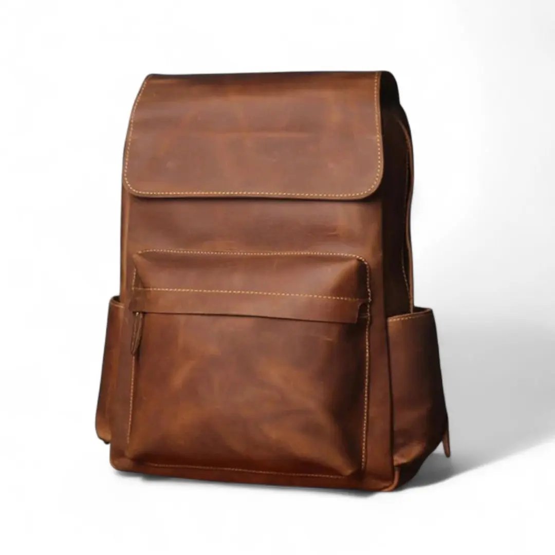 Sac à Dos Cuir Véritable Vintage 15.6’’ Élégant – 20L | Havresacs HavreSacs