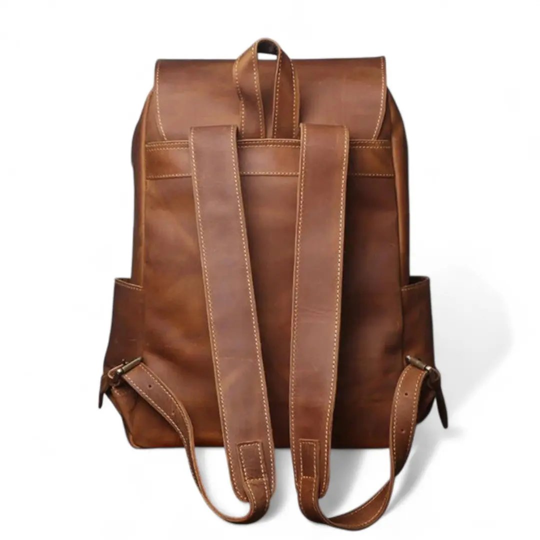 Sac à Dos Cuir Véritable Vintage 15.6’’ Élégant – 20L | Havresacs HavreSacs