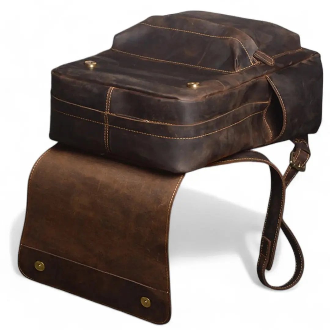 Sac à Dos Cuir Véritable Vintage 15.6’’ Élégant – 20L | Havresacs HavreSacs