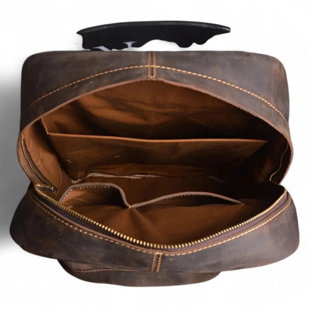 Sac à Dos Cuir Véritable Vintage 15.6’’ Élégant – 20L | Havresacs HavreSacs