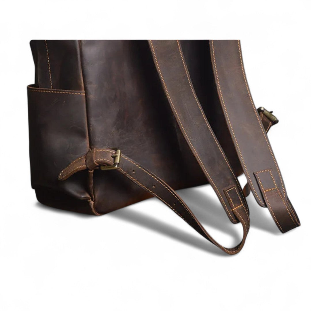 Sac à Dos Cuir Véritable Vintage 15.6’’ Élégant – 20L | Havresacs
