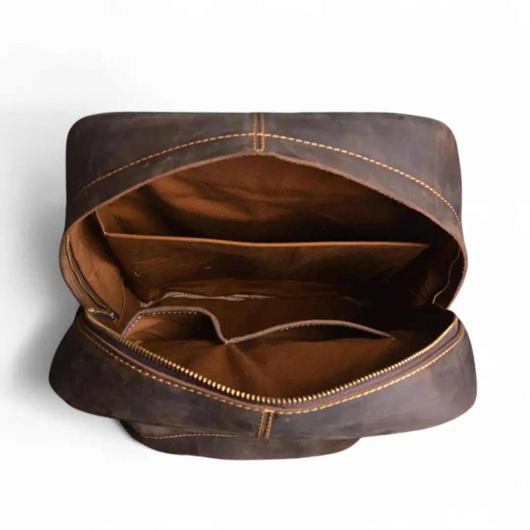 Sac à Dos Cuir Véritable Vintage 15.6’’ Élégant – 20L | Havresacs HavreSacs