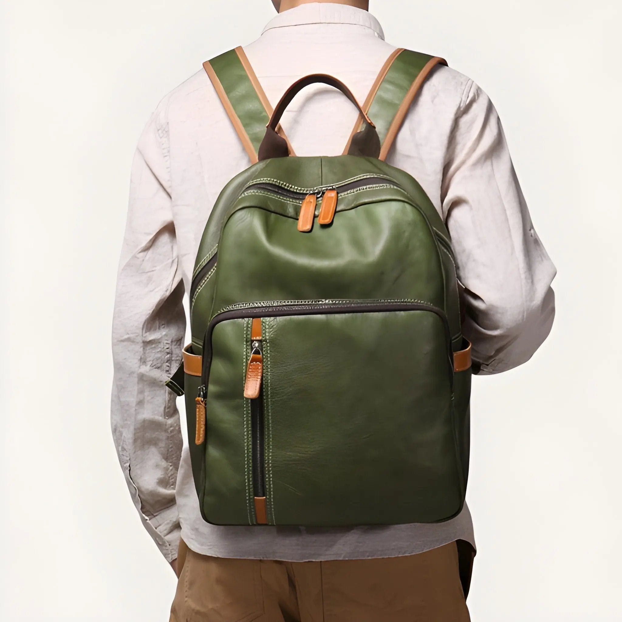 Sac à Dos Cuir Véritable Vintage PC 15’’ Elégant – 20L | Havresacs HavreSacs