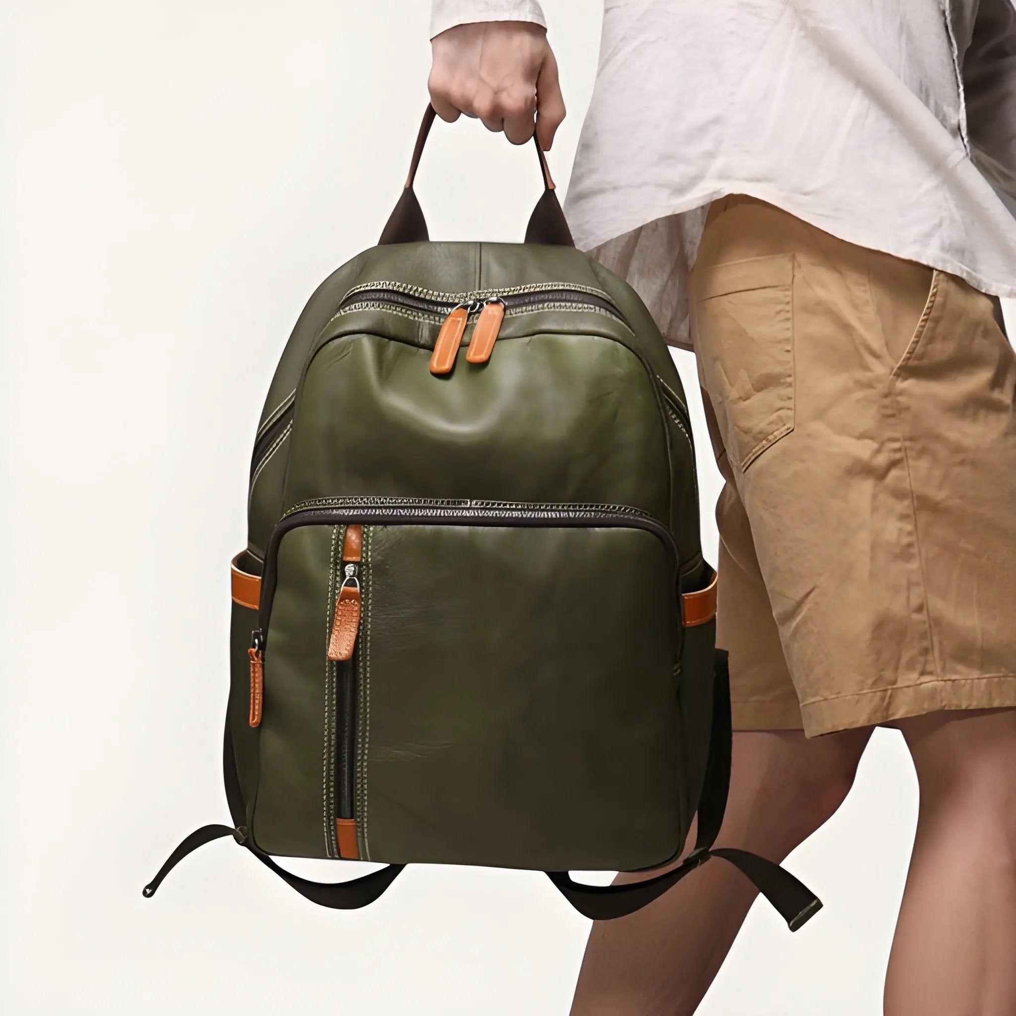 Sac à Dos Cuir Véritable Vintage PC 15’’ Elégant – 20L | Havresacs HavreSacs