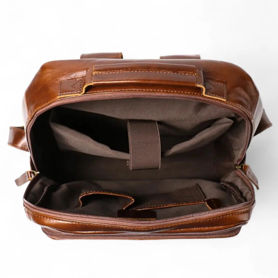 Sac à Dos Cuir Véritable Vintage Ordi 15’’ Léger – 18L | Havresacs HavreSacs
