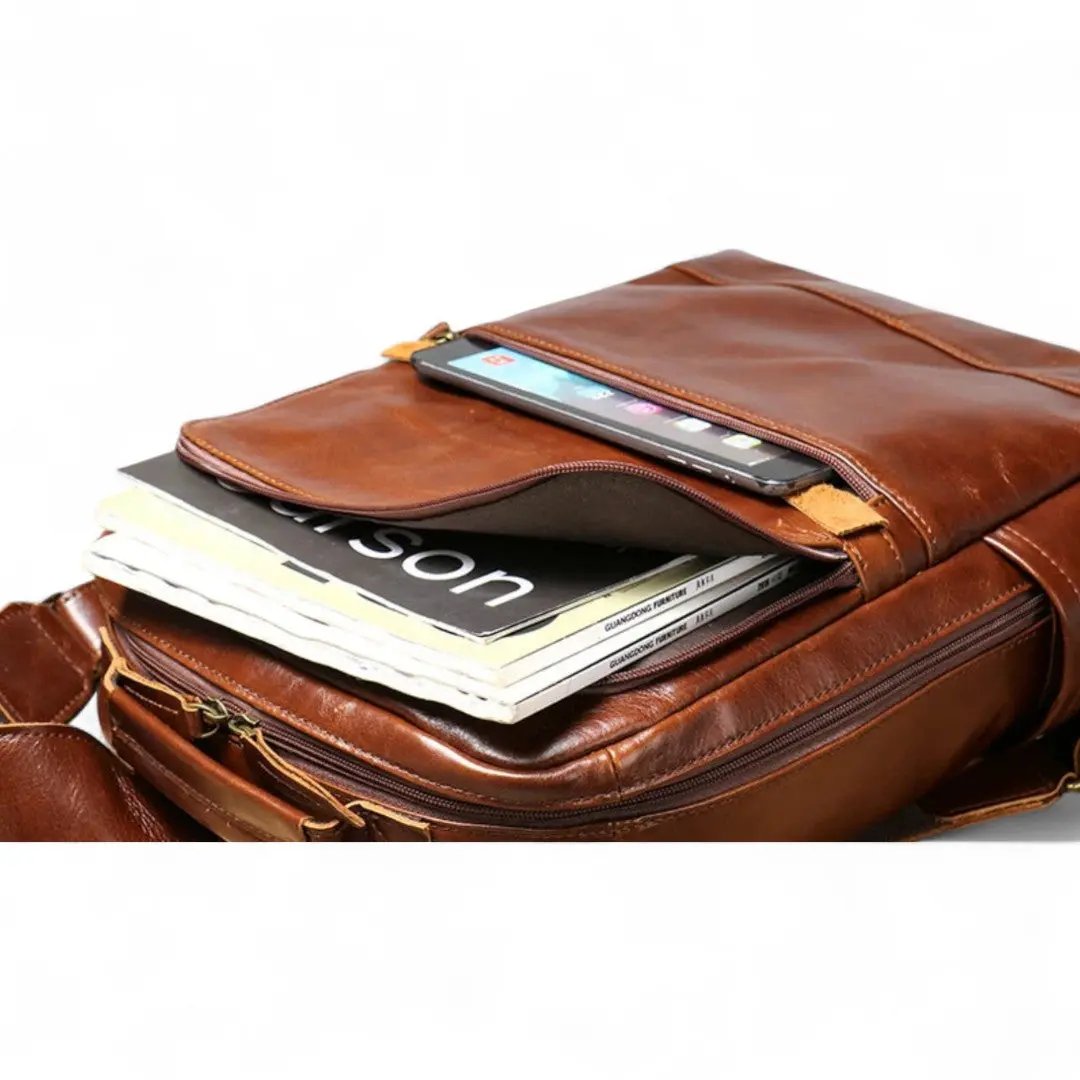 Sac à Dos Cuir Véritable Vintage Ordi 15’’ Léger – 18L | Havresacs HavreSacs