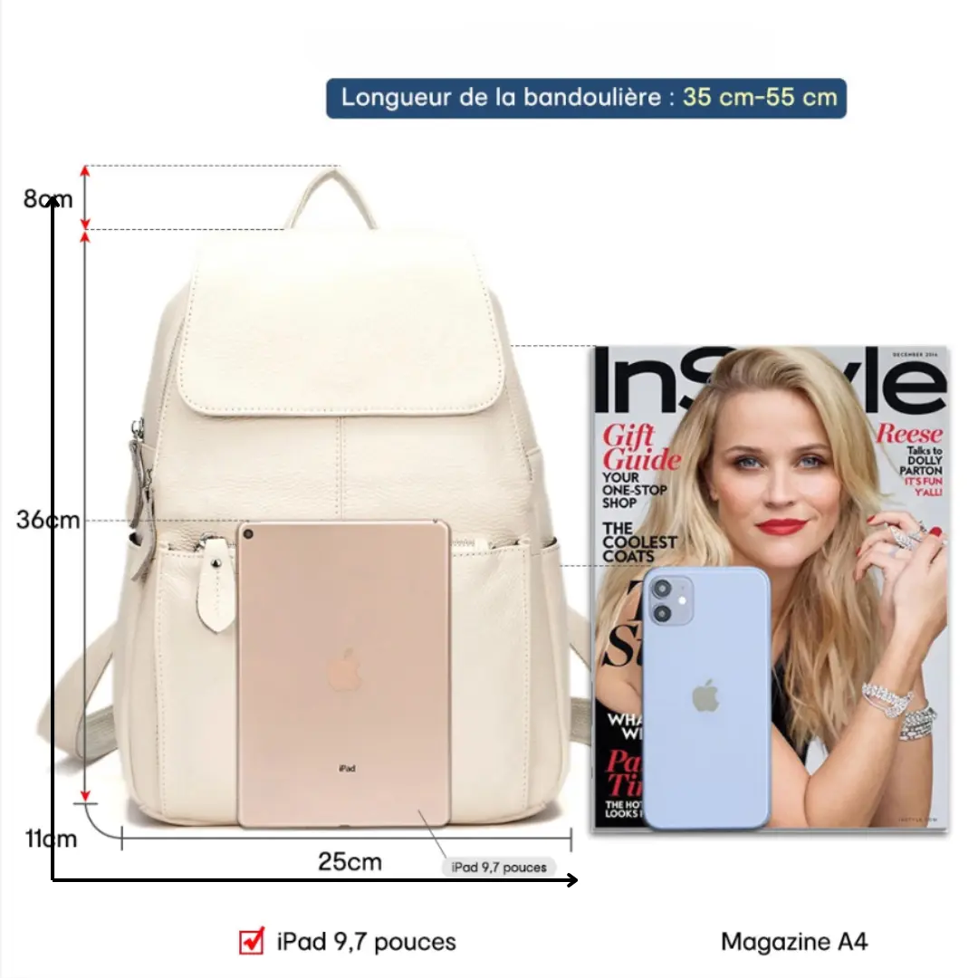 Sac à dos femme en cuir antivol de 10 litres – Havresacs - HavreS