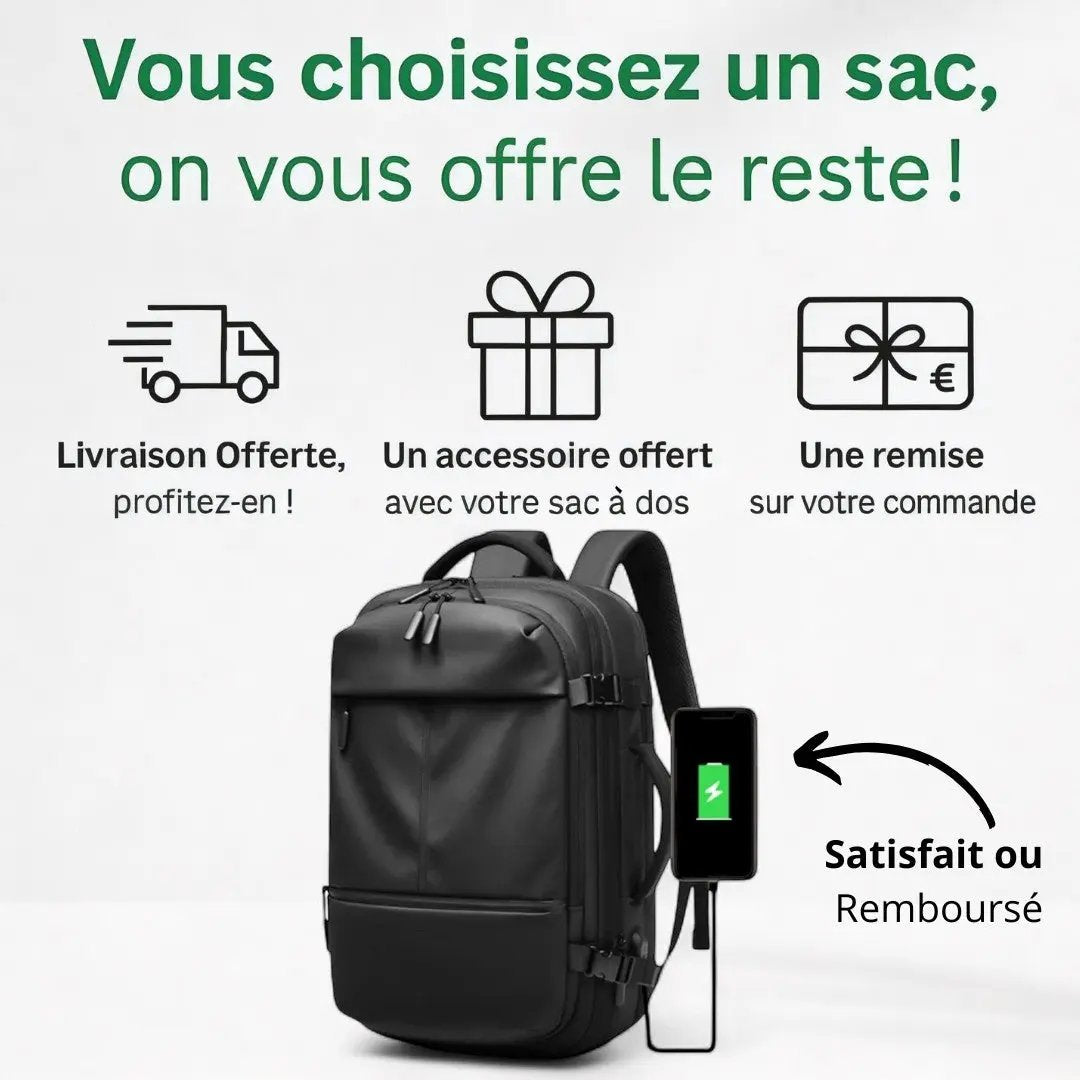 Meilleur sac à dos voyage cabine connecté 30L extensible – Havresacs - HavreS