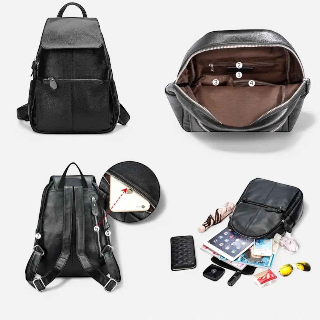 Sac à dos femme en cuir antivol de 10 litres – Havresacs - HavreS