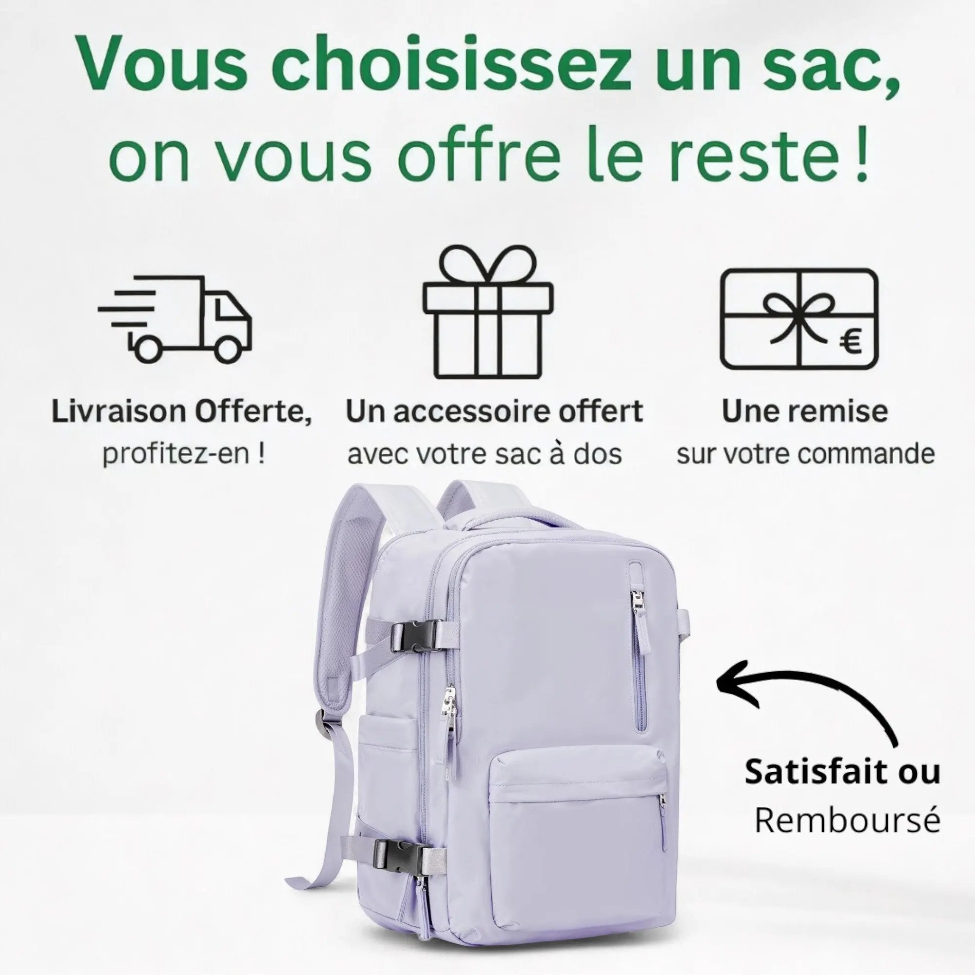 Sac à dos femme voyage 20 litres, idéal en bagage cabine – Havresacs - HavreS