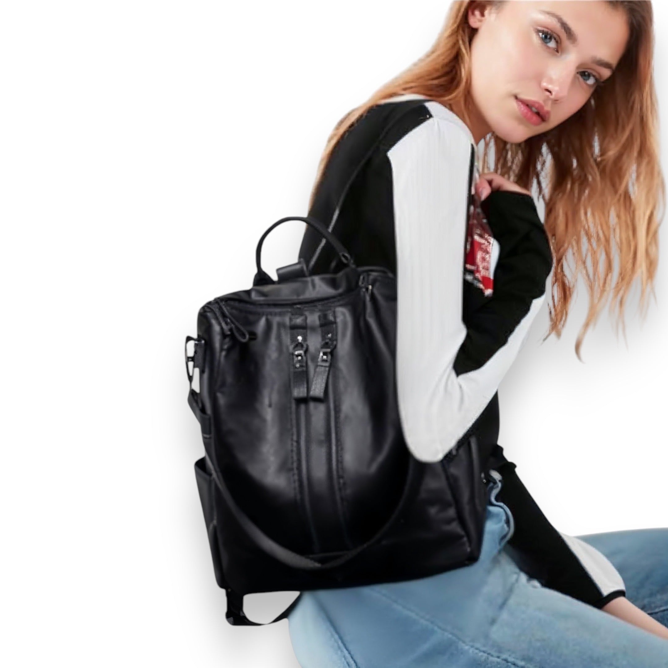 Sac à Dos Femme Cuir PU 15L – SoftLeatherChic – Havresacs