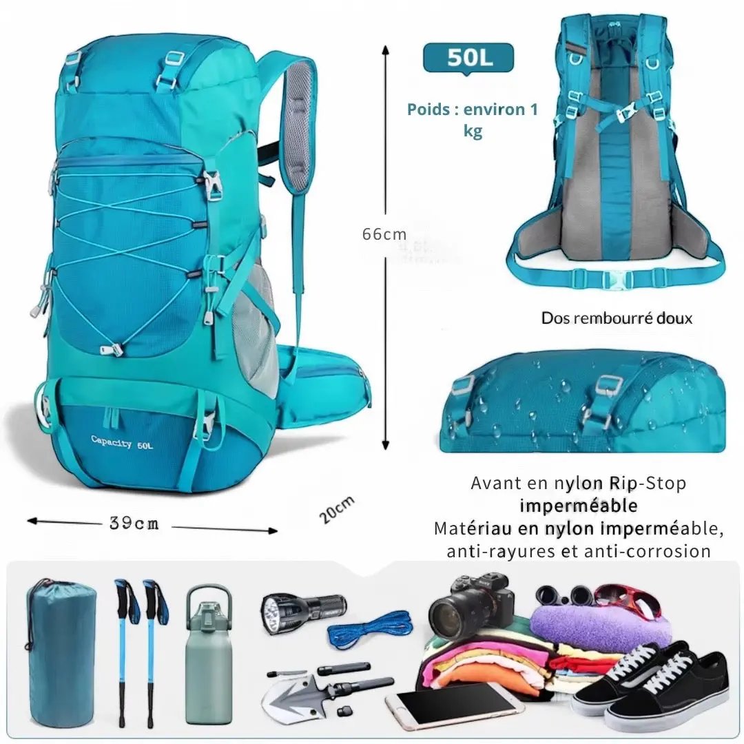 Sac à dos de trekking grande capacité de 50L - Havresacs - HavreS