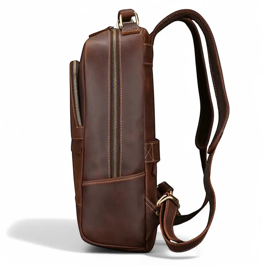 Sac à dos en cuir vintage pour homme tendance, pc 15" - Havresacs - HavreS