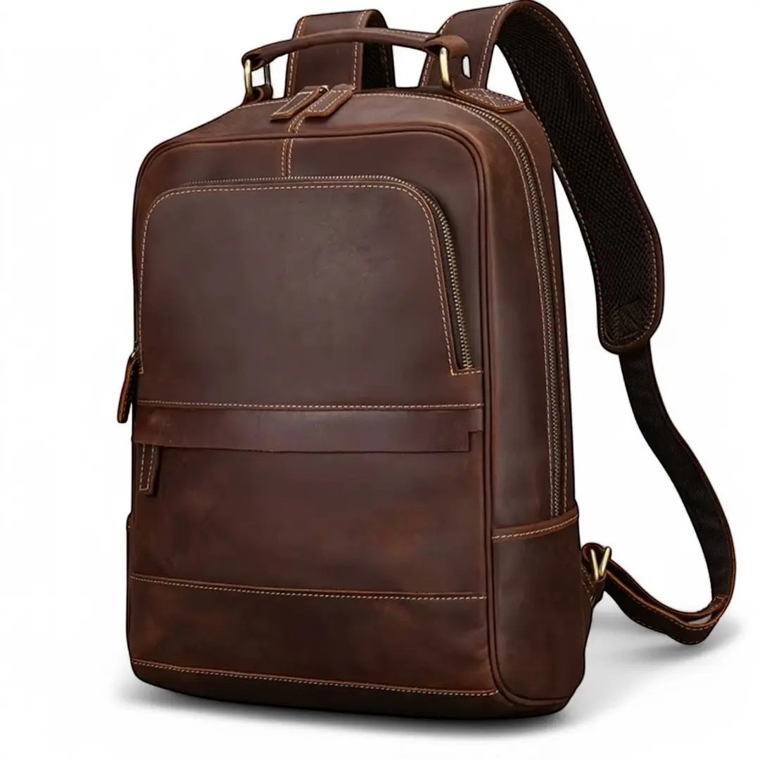 Sac à dos en cuir vintage pour homme tendance, pc 15" - Havresacs - HavreS