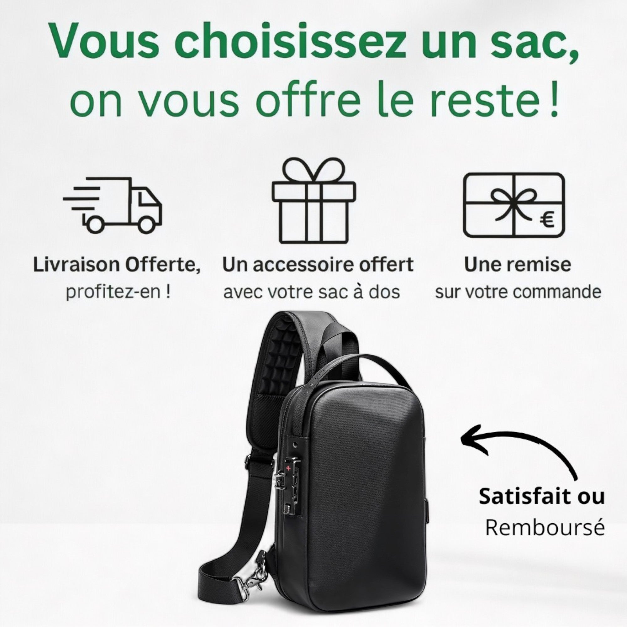 Sac bandoulière antivol waterproof – Urban Sling – Havresacs