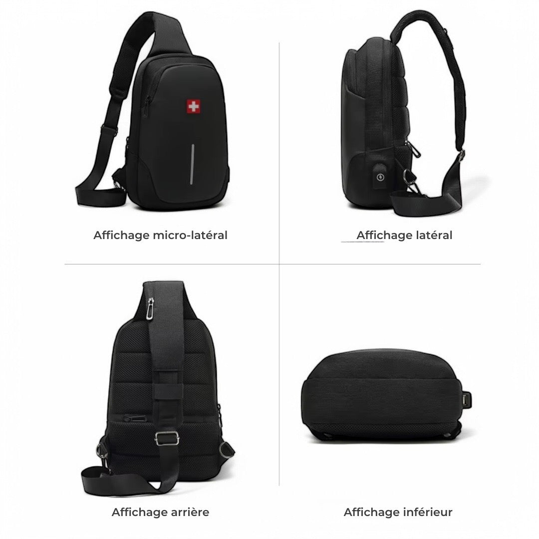 Sac bandoulière antivol waterproof – Swiss Secure – Havresacs