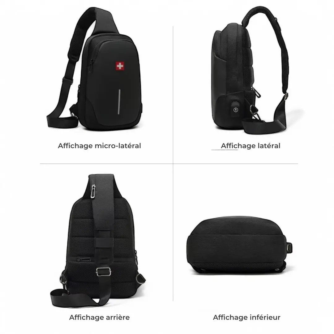 Sac bandoulière homme imperméable de 6 litres, antivol – Havresacs - HavreS