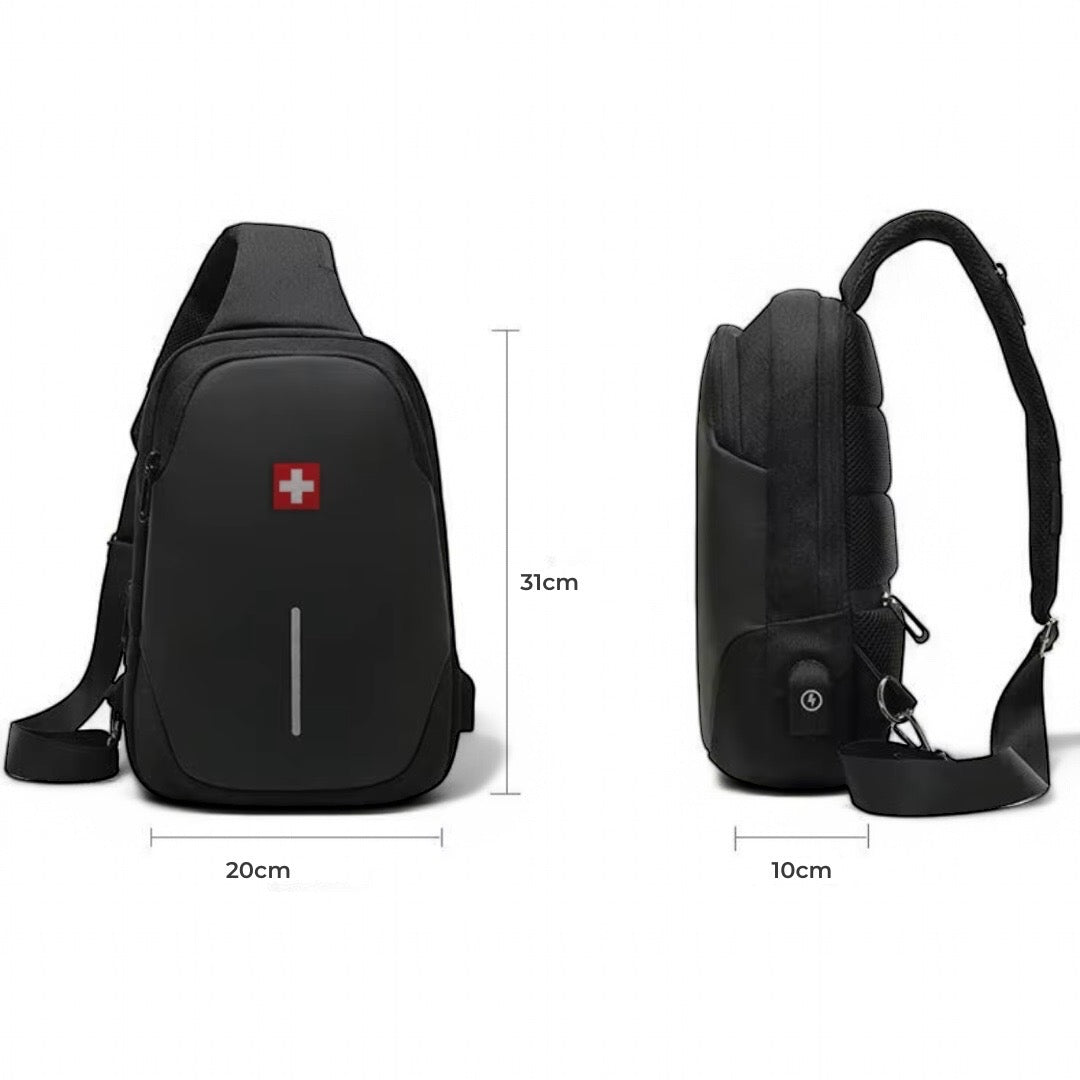 Sac bandoulière antivol waterproof – Swiss Secure – Havresacs