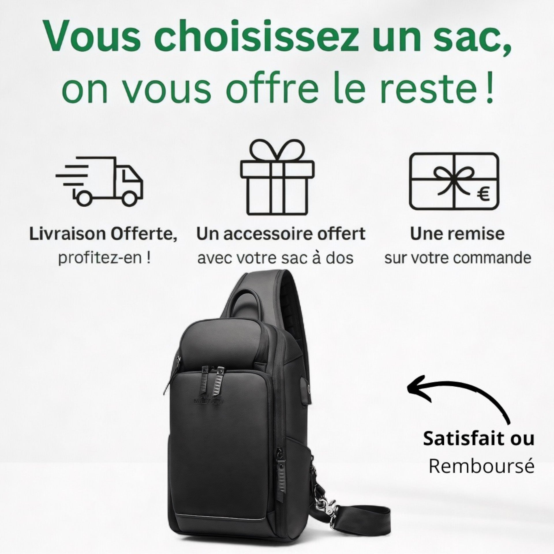Sac bandoulière antivol waterproof – Active Sling – Havresacs