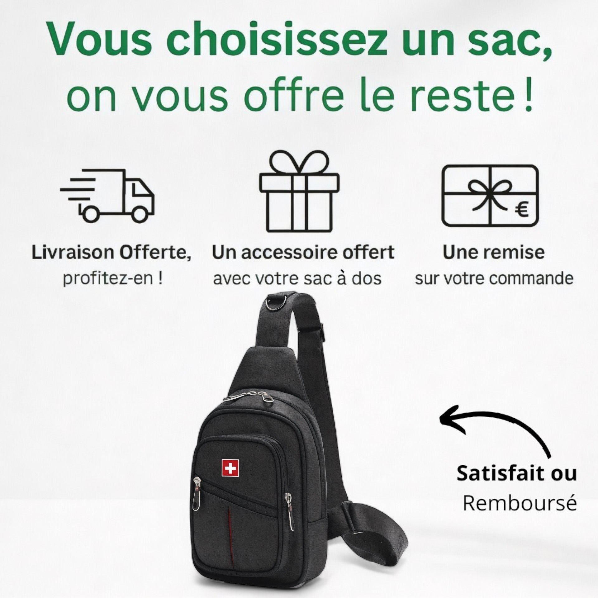 Sac bandoulière waterproof – Swiss Compact – Havresacs