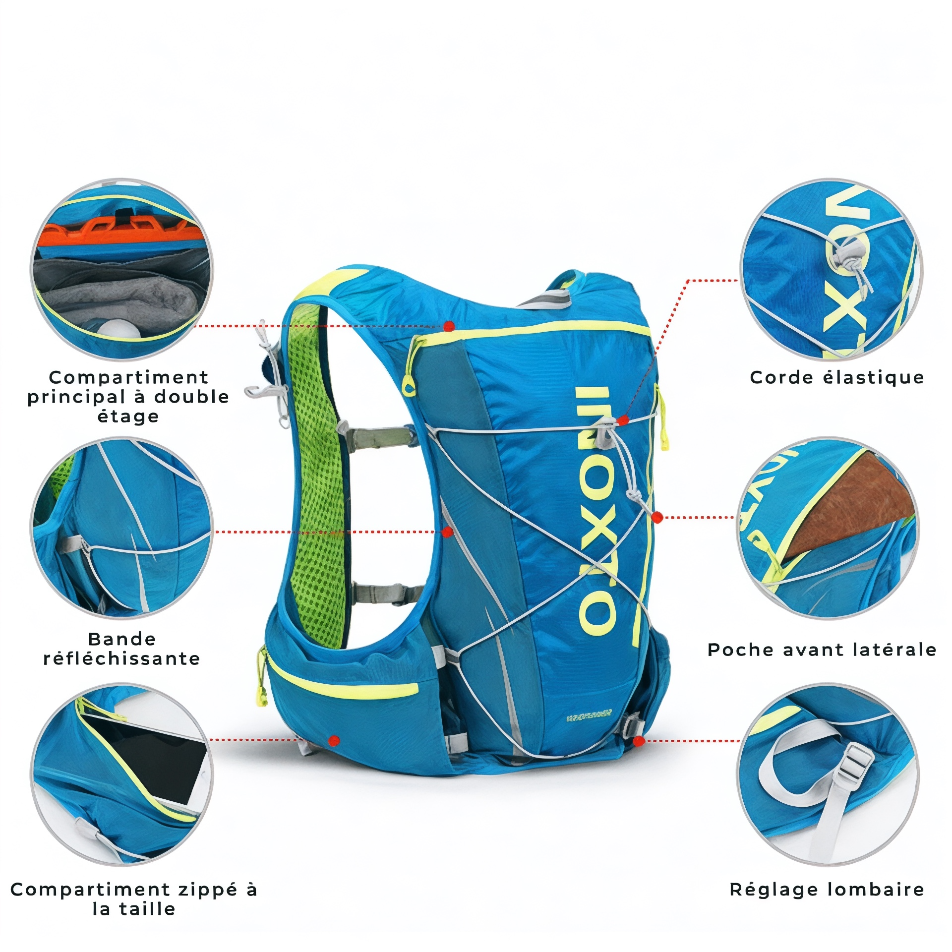 Sac à dos d'hydratation running 8L – HydrateOn – Havresacs