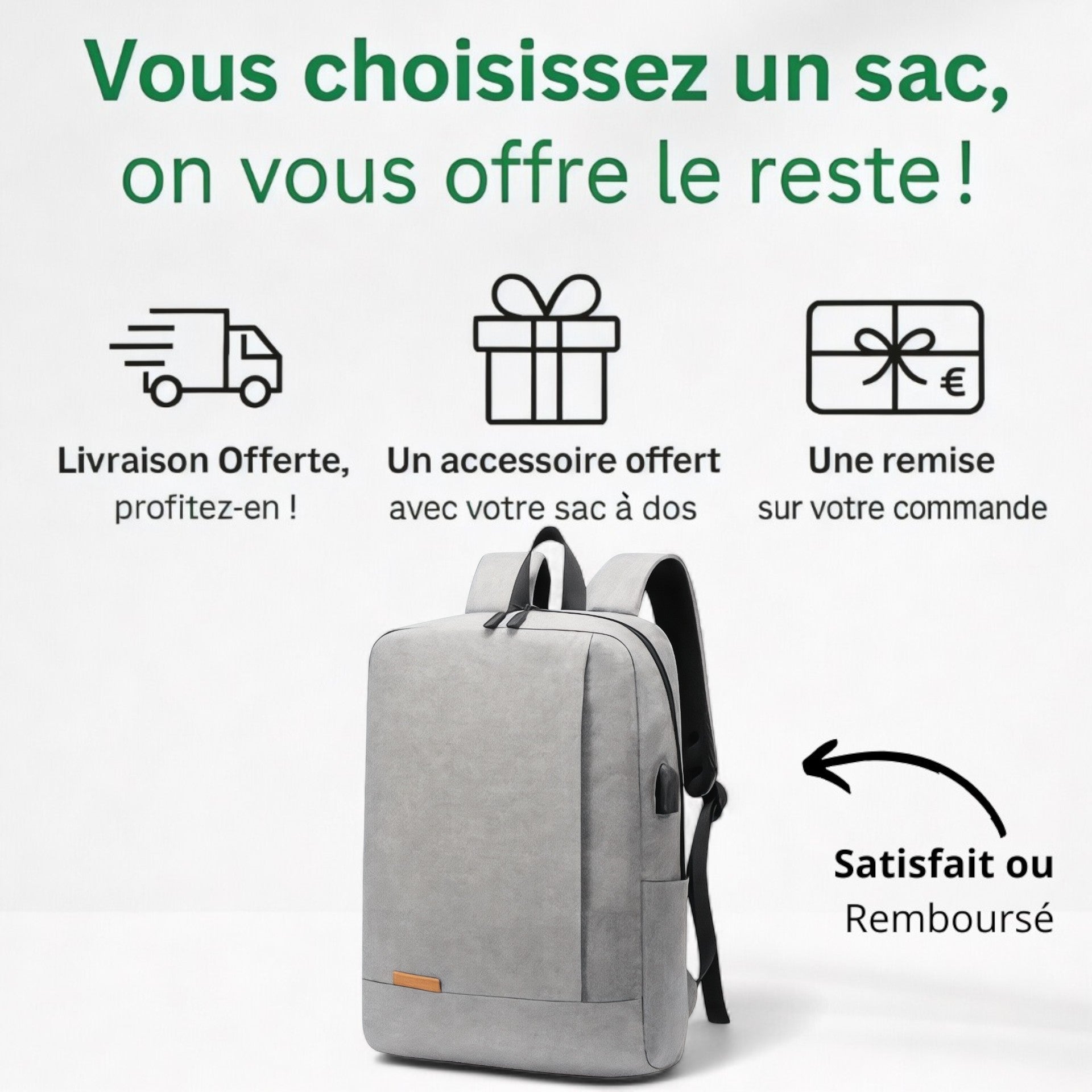 Sac à dos tendance 20 litres léger - Havresacs