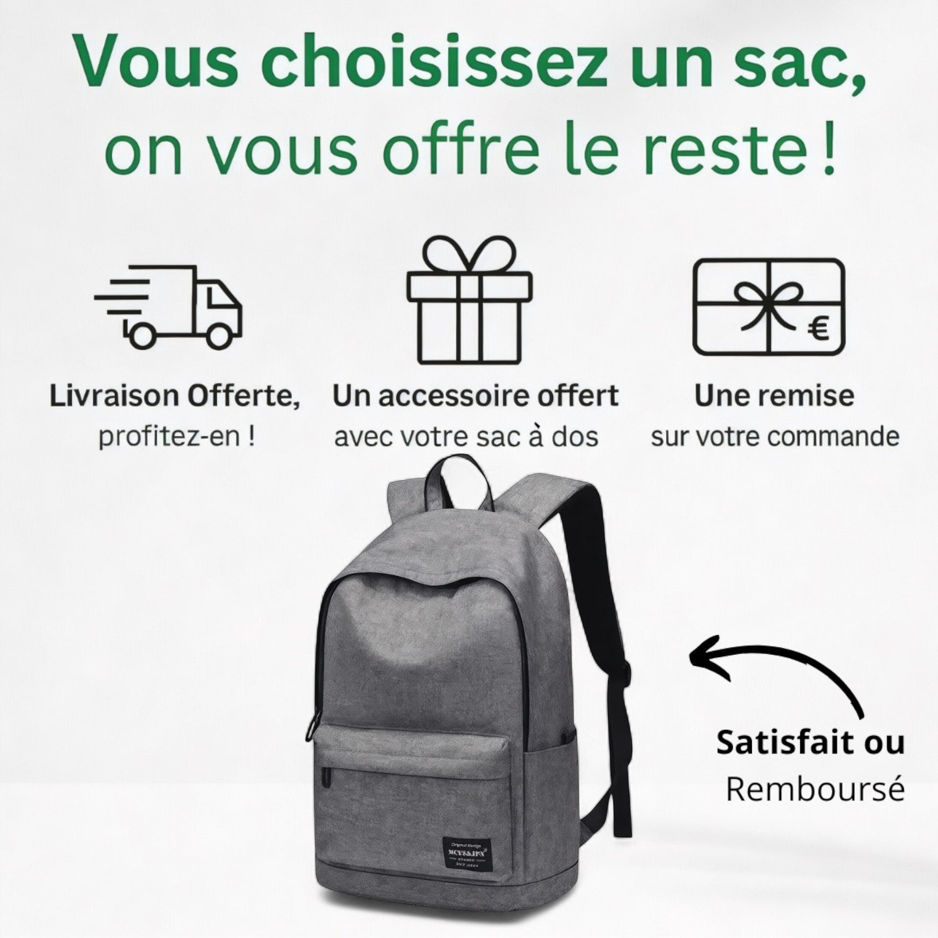 Sac à dos polyvalent 15 pouces – Campus Trend – Havresacs
