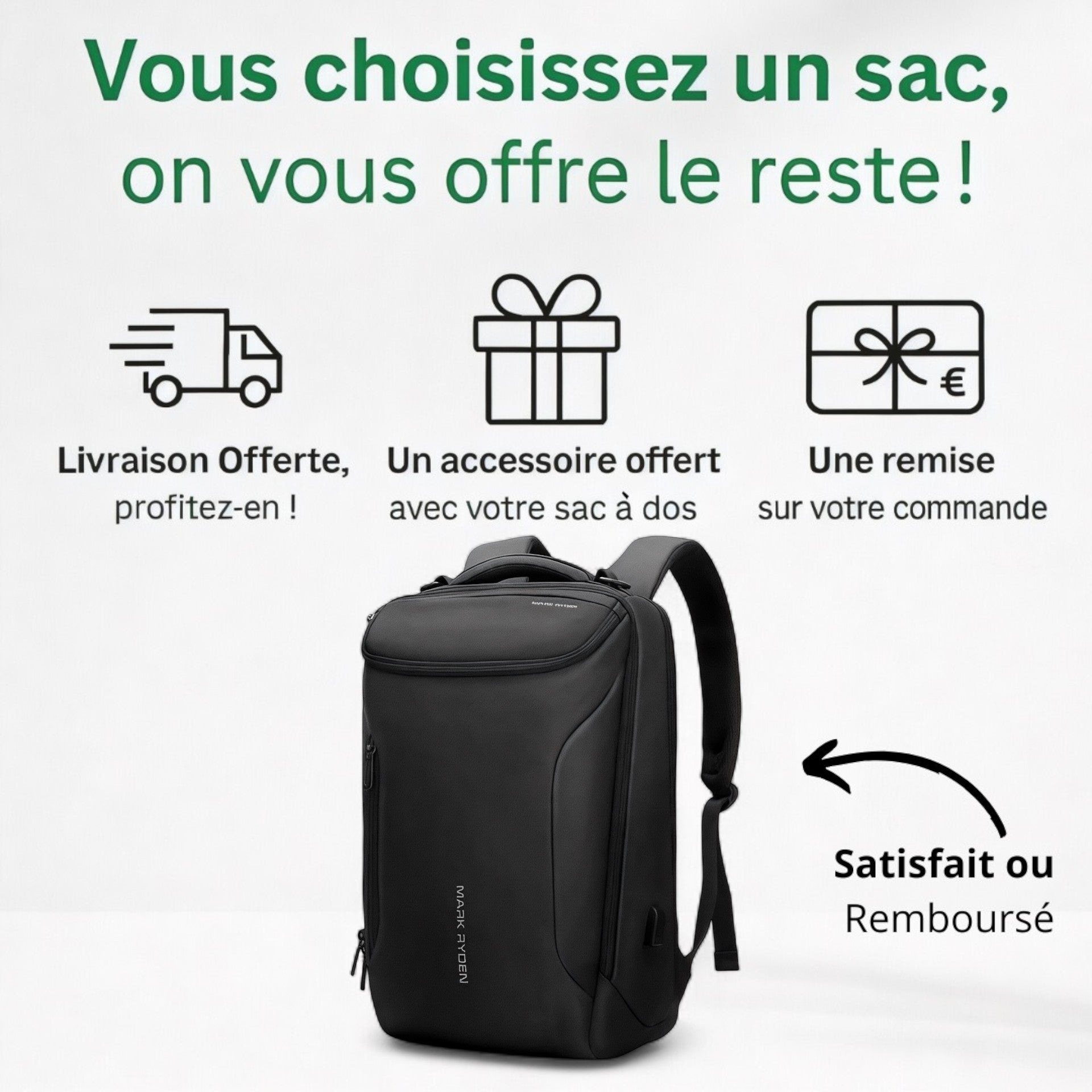 Sac à dos waterproof de 30L – Compacto Pro – Havresacs