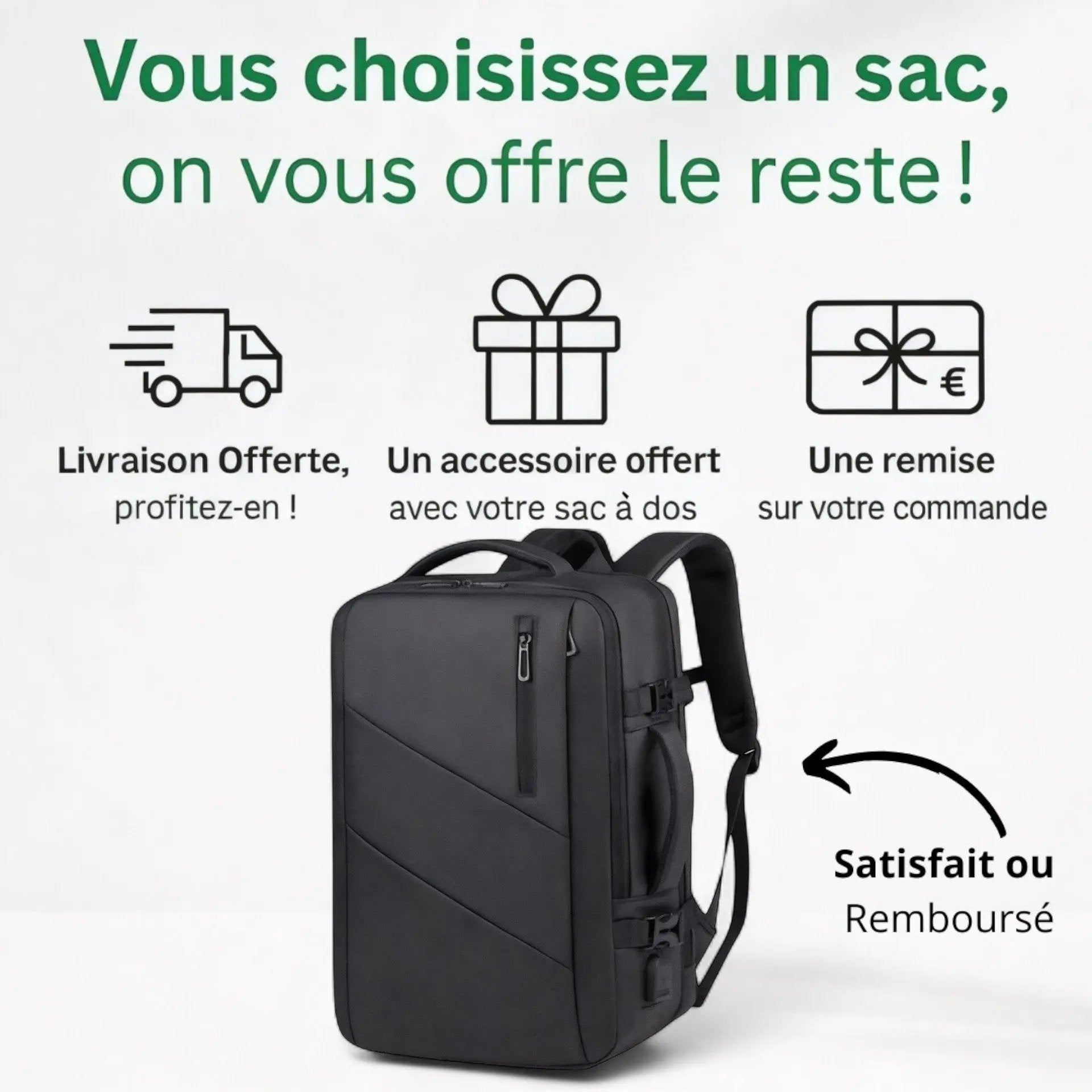 Sac à dos extensible étanche de 20 litres, bagage cabine - Havresacs - HavreS