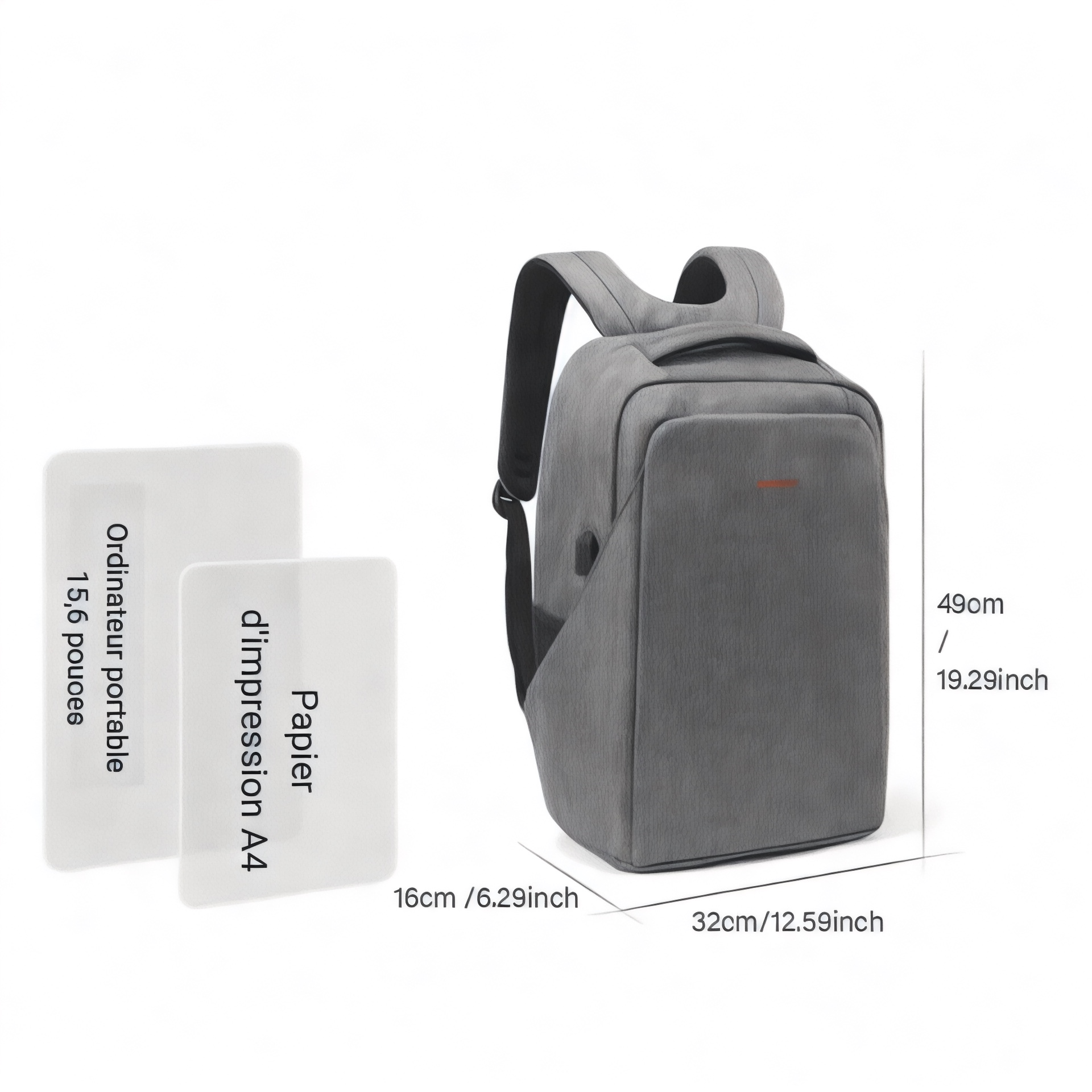 Sac à dos tendance 20L, PC 15 pouces – Guardian – Havresacs