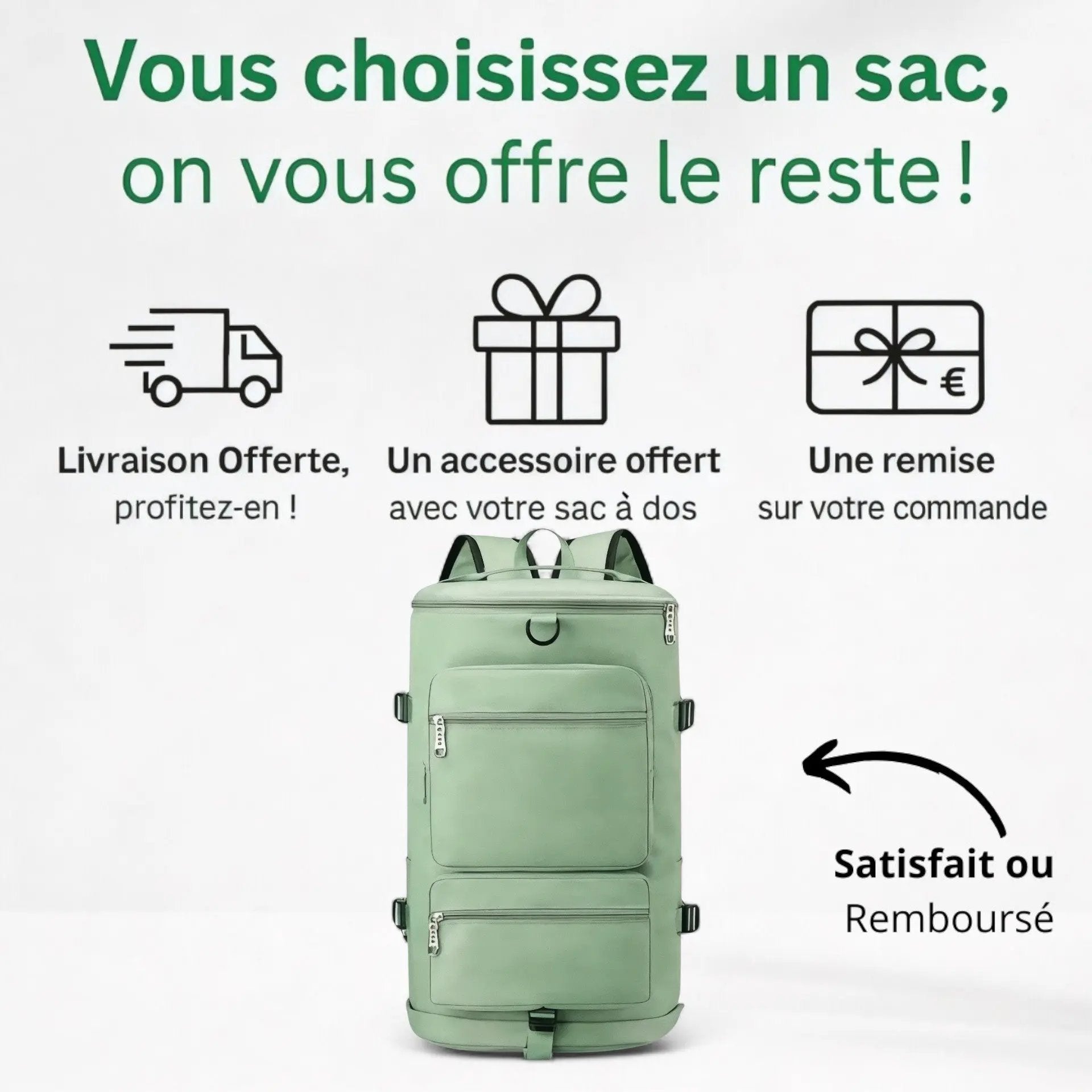 Sac à dos femme voyage chic et sport – 40L, étanche – Havresac - HavreS