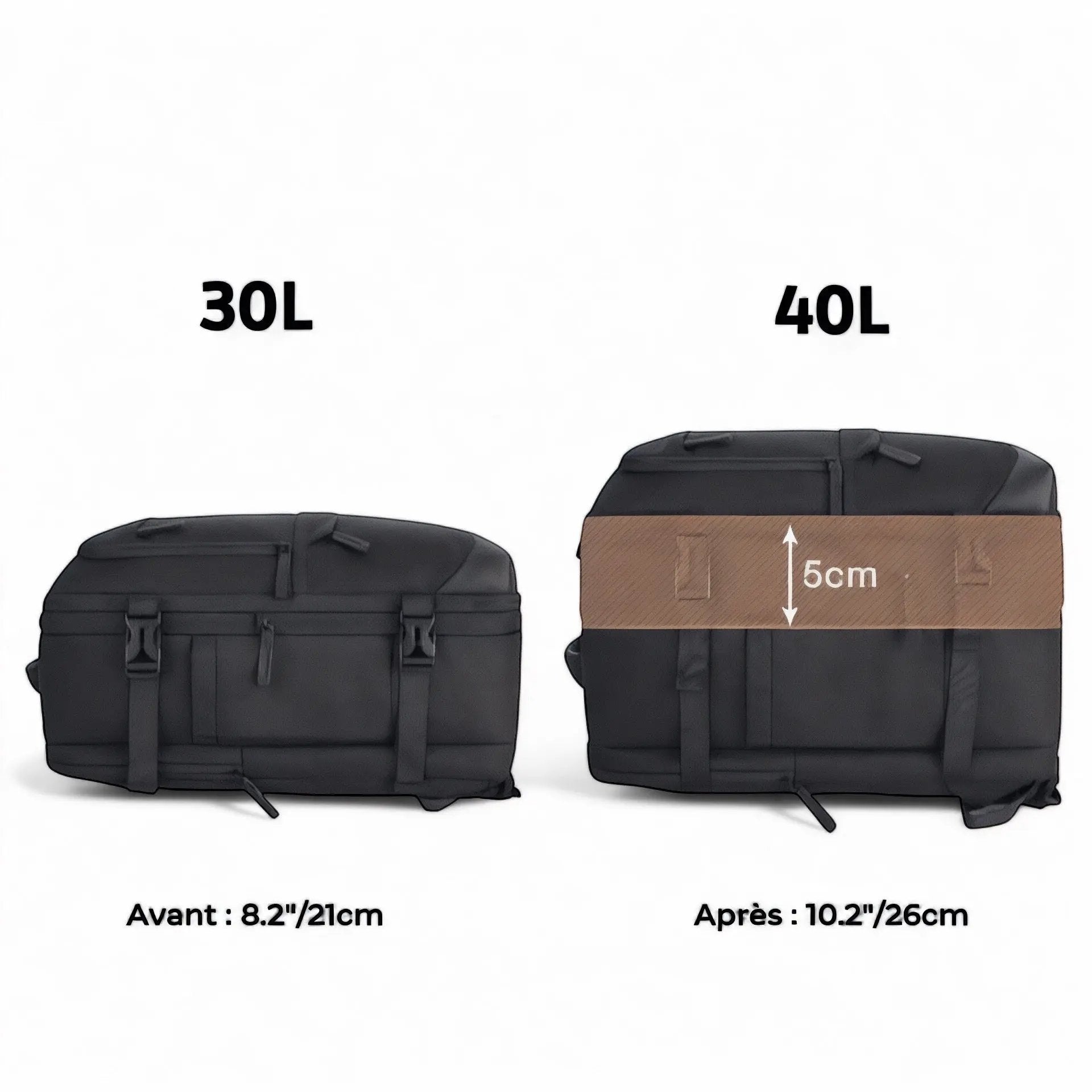 Sac à dos bagage à main cabine extensible 40-50L – Havresacs - HavreS