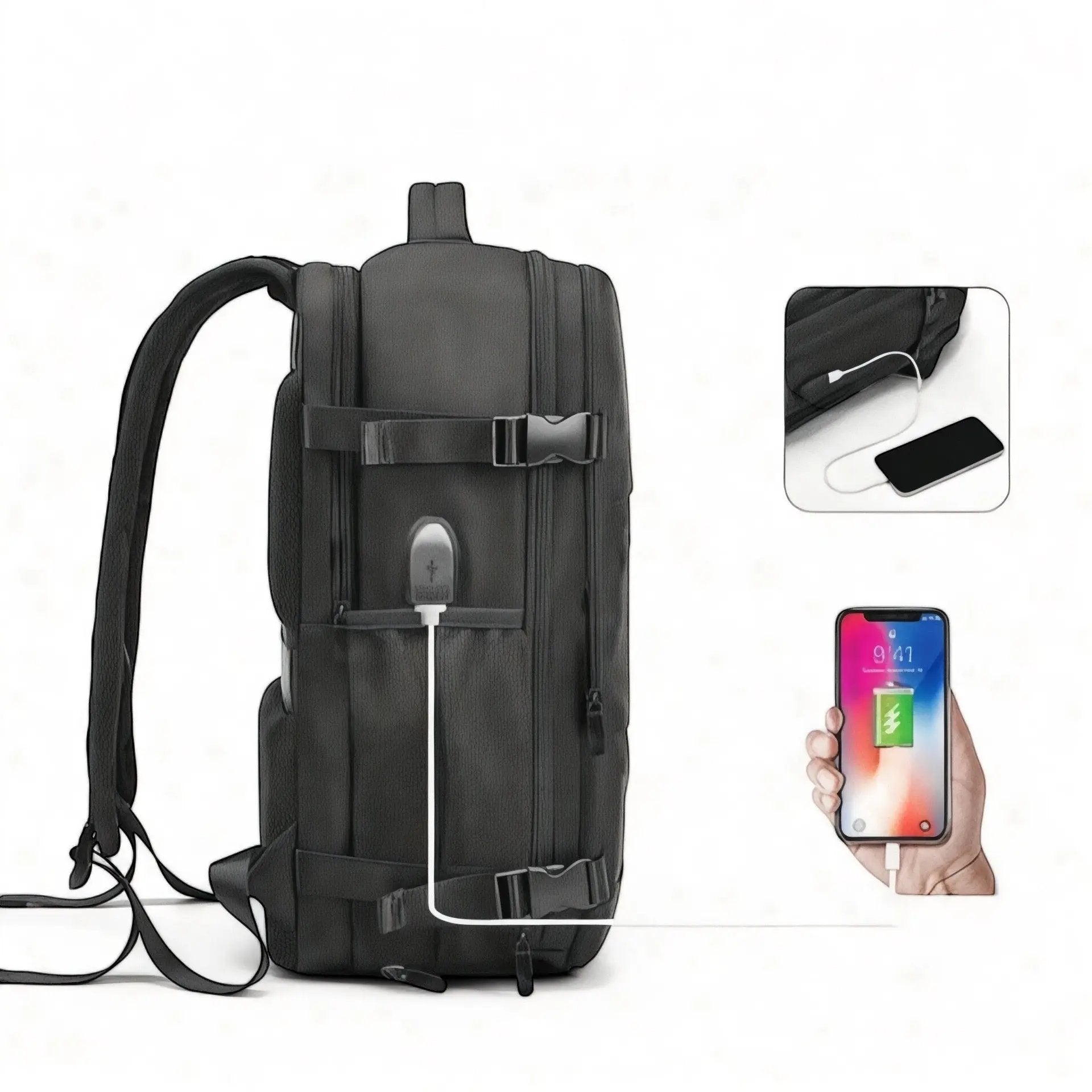 Sac à dos voyage, cabine avion grand capacité 25 litres - Havresacs - HavreS