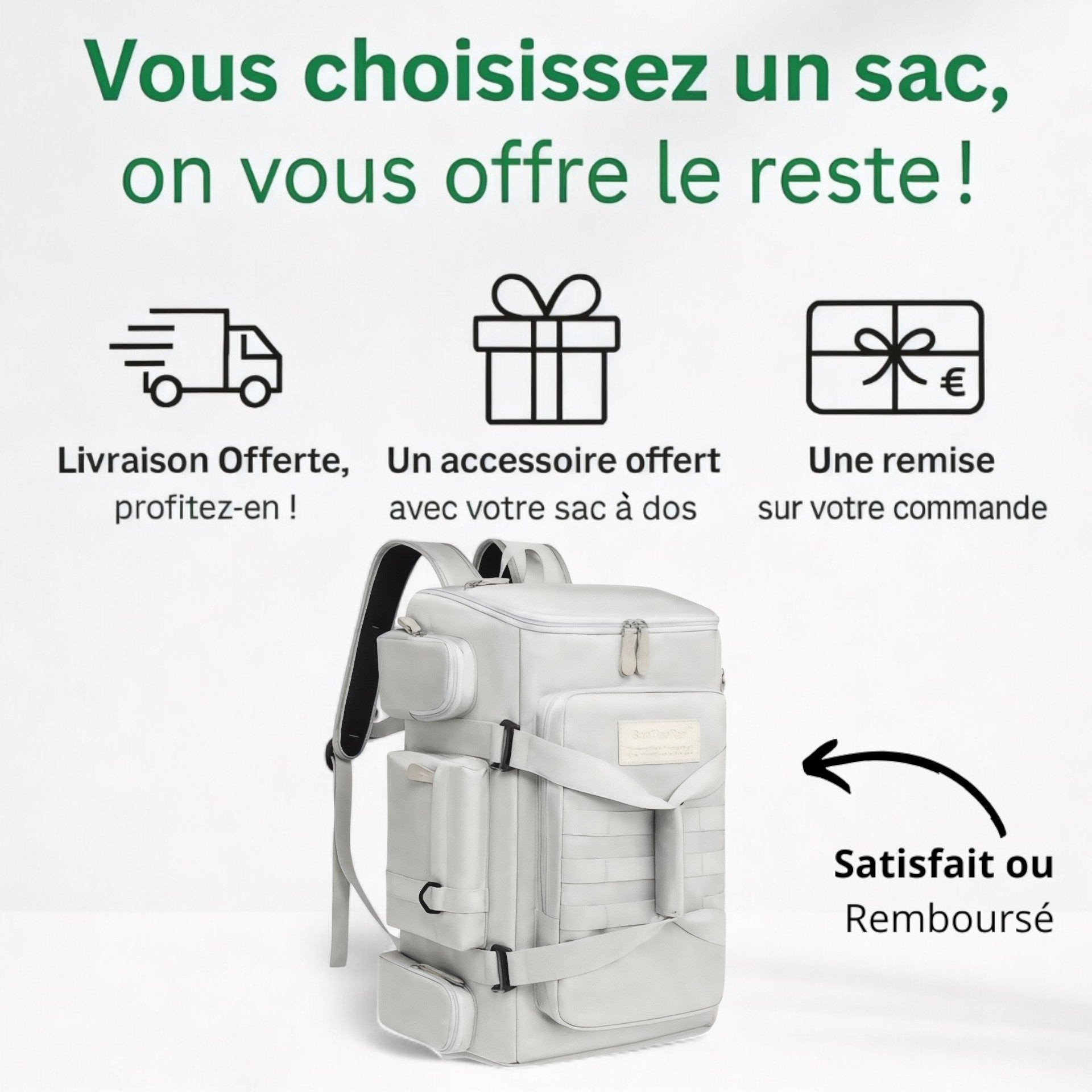 Sac à dos grande capacité voyage 50L – Wet & Dry – Havresacs