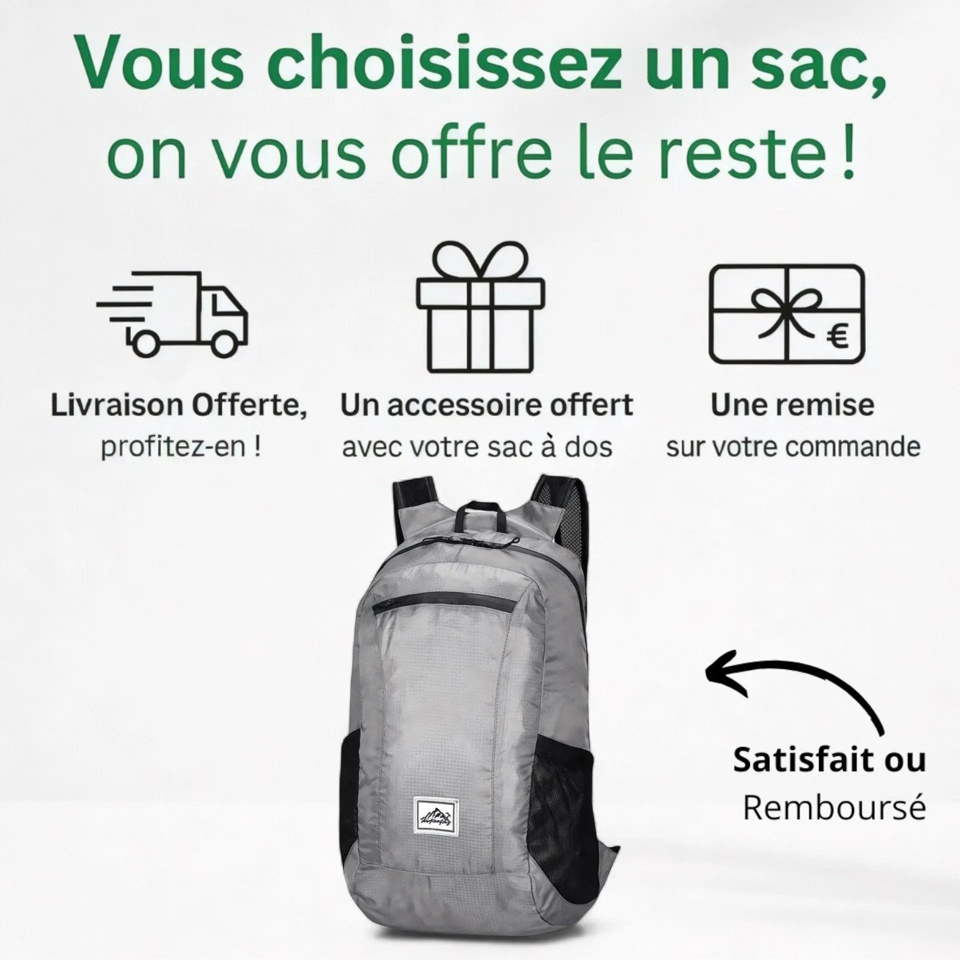 Sac à dos pliable ultra léger de 20L et imperméable - Havresacs - HavreS