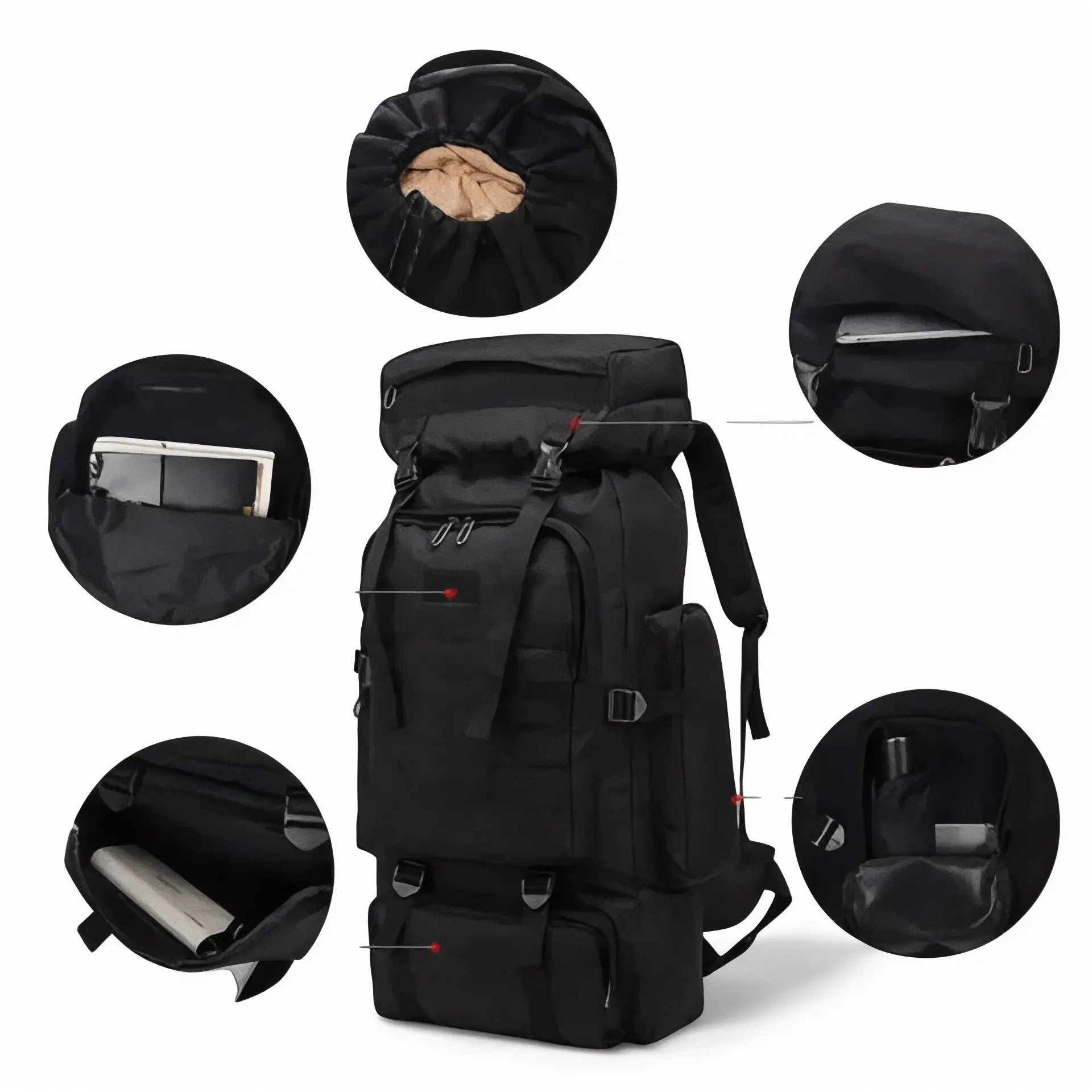 Sac à dos camouflage militaire de 75L, grande capacité - Havresacs - HavreS