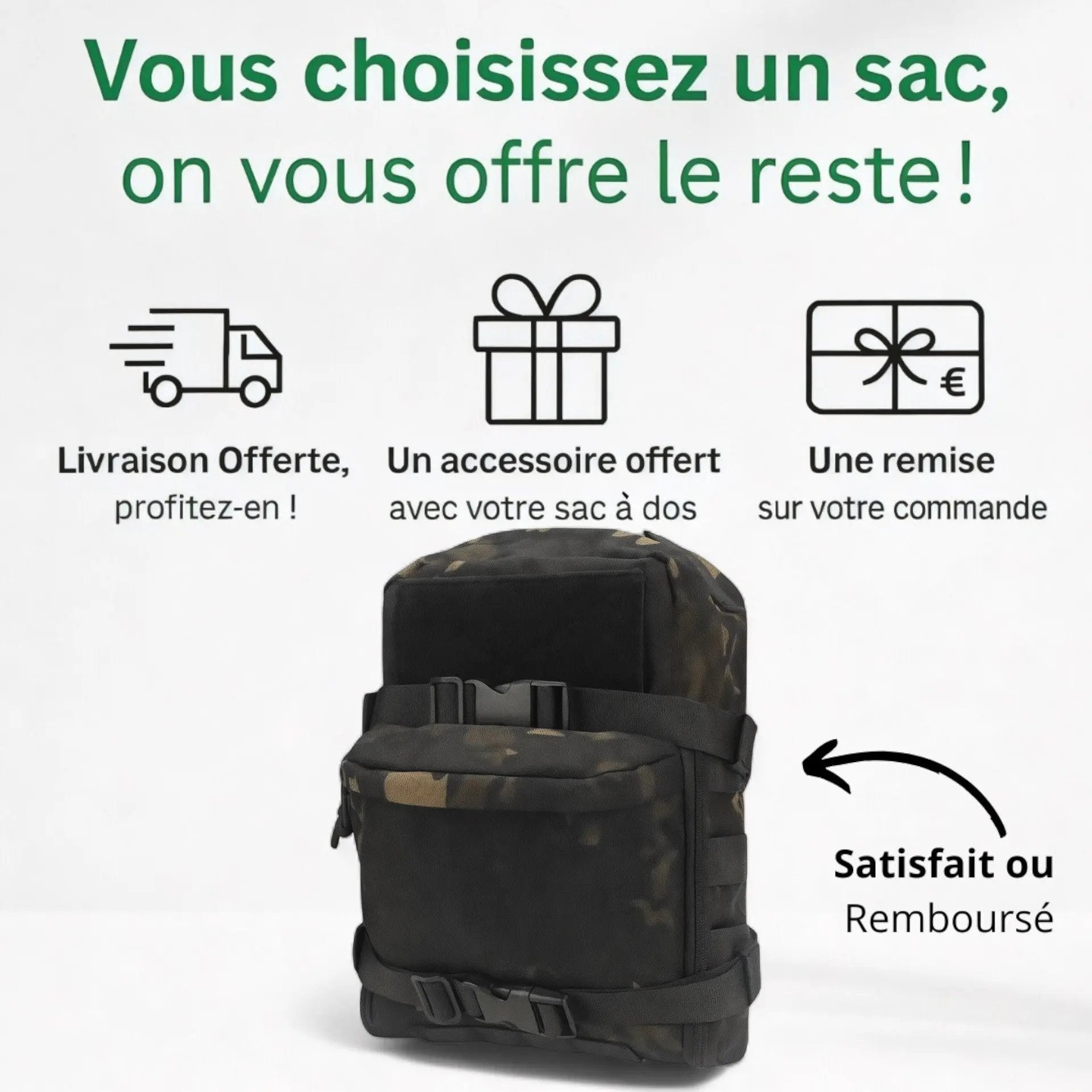 Sac à dos militaire compact de 10 litres ultra léger - Havresacs - HavreS