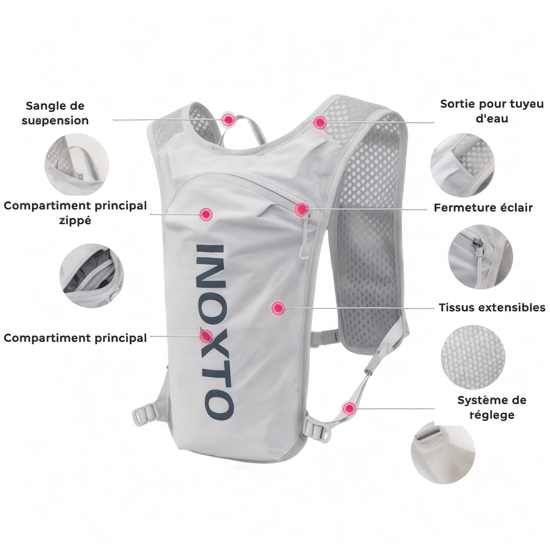 Sac à dos d'hydratation trail running 5L – RunPro – Havresacs