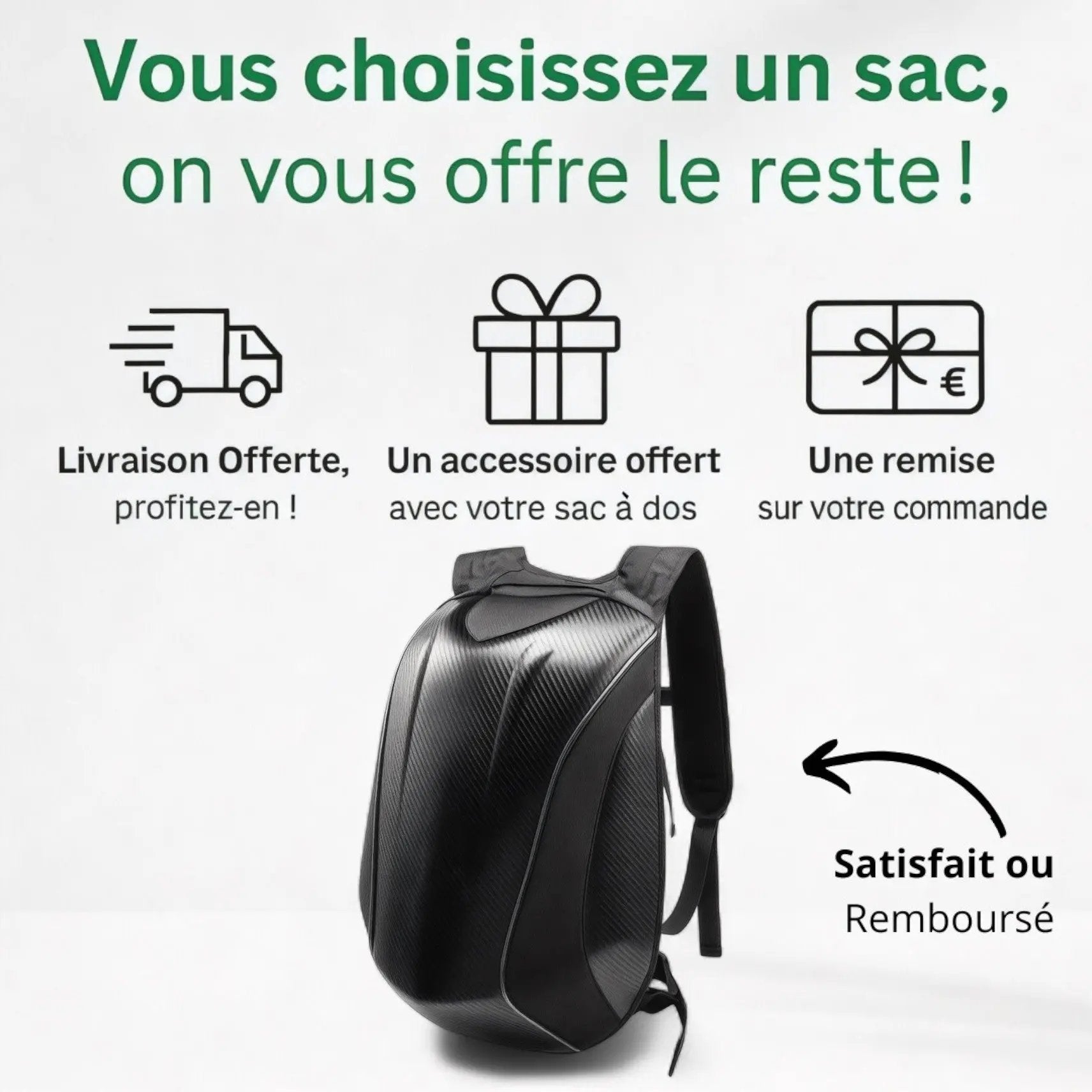 Sac à dos moto noir coque rigide de 30L - Havresacs - HavreS