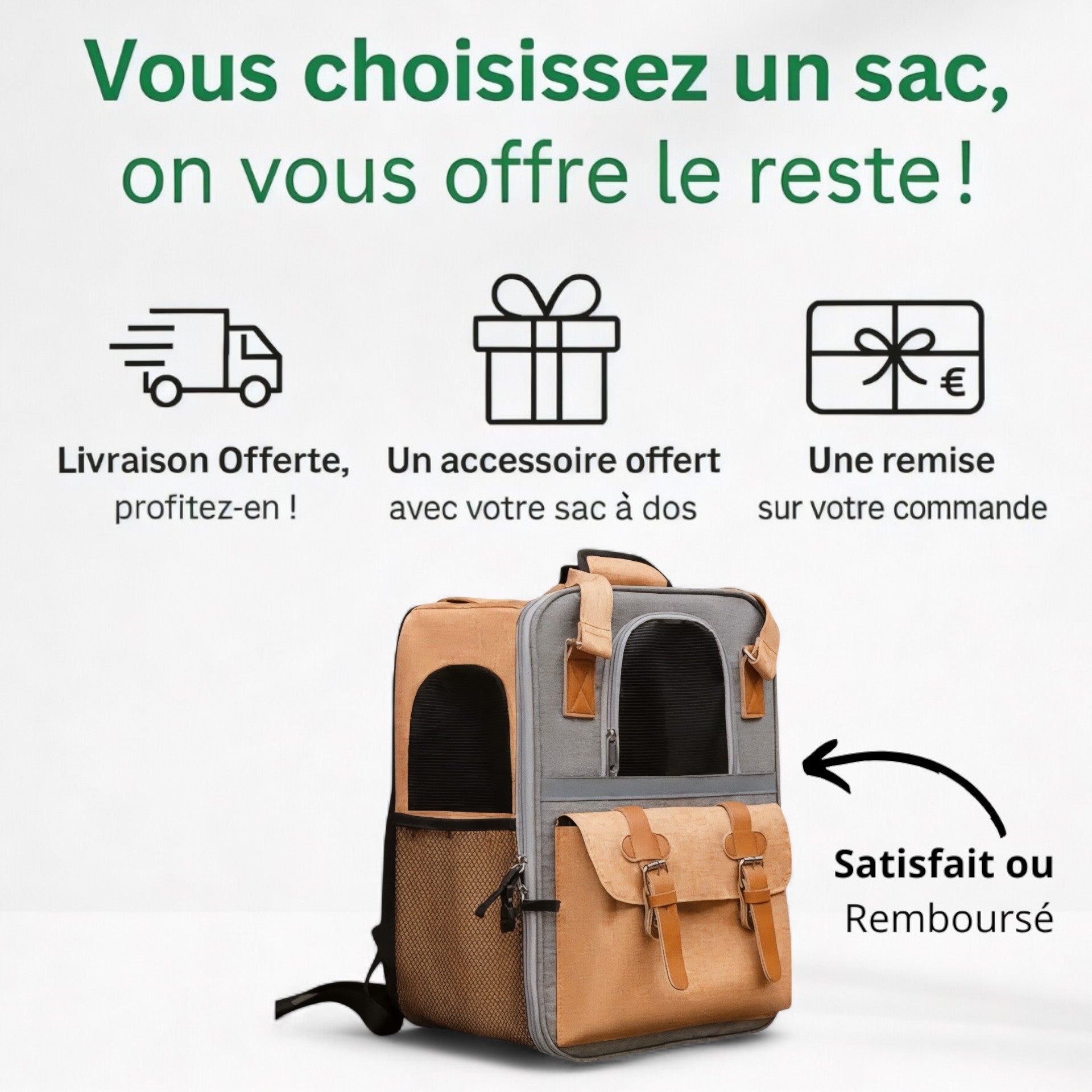 Sac à dos pour chien et chat ConfortAnimal – Havresacs